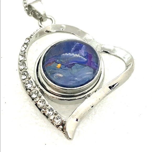 Heart Necklace Handmade 20mm snap SN20 - Picture 3 of 7